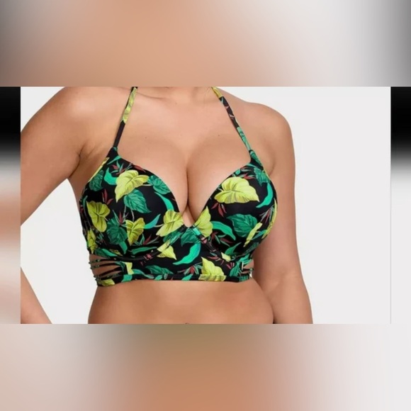 Victoria's Secret Swim Bombshell Push-Up Longline Bikini padded sz 34c - Picture 1 of 5